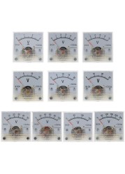 91C4 DC Voltmeter Analog Panel Voltage Meter Mechanical Pointer Type 3/5/10/15/20/30/50/100/150/250V E1PD