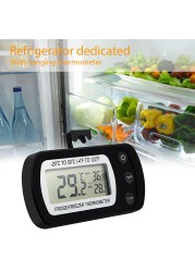 Convenient Digital Refrigerator Thermometer Refrigerator Freezer High Accuracy Electronic Thermometer Alarm With Magnetic Hook Detector