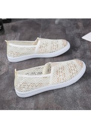 Women's stripe cloth walking flat shoes summer breathable leisure loafers ladies daily comfortable fisherman shoes size 35-40