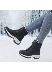 2021 Fashion Women Snow Boots Winter Shoes Waterproof Keep Warm Thick Sole Women Shoes Non-slip Thigh High Flats Boots