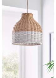 Painted Rattan Woven Easy Fit Shade