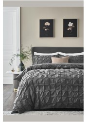 All Over Pleated Duvet Cover And Pillowcase Set