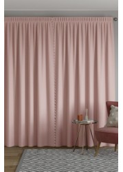 Textured Tassel Curtains Pencil Pleat Blackout/Thermal