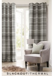 Cosy Check Curtains Eyelet Blackout/Thermal