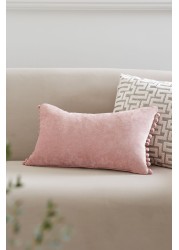 Soft Velour Pom Edge Cushion