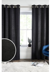 Heavyweight Chenille Curtains Eyelet Lined