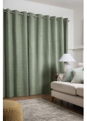 Heavyweight Chenille Curtains Eyelet Lined