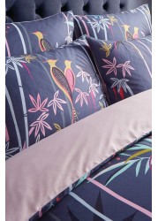 Sara Miller Linear Bamboo Duvet Cover And Pillowcase Set