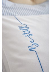 Katie Piper Cotton Embroidered Be Still Affirmation Housewife Pillowcase