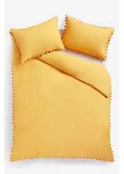 Pom Pom Duvet Cover And Pillowcase Set