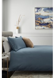 Collection Luxe 300 Thread Count 100% Cotton Sateen Duvet Cover And Pillowcase Set Satin Stitch