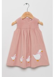 Trotters London Pink Jemima Smocked Pinafore