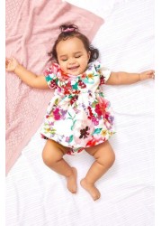 Lipsy Baby Puff Sleeve Dress With Matching Knicker