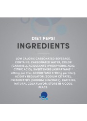 Pepsi Diet Carbonated Soft Drink Can 330ml