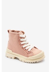 Canvas Lace-Up Boots