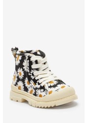 Canvas Lace-Up Boots