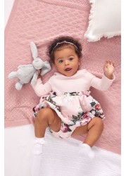 Lipsy Baby Long Sleeve Dress With Matching Knicker