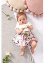 Lipsy Baby Puff Sleeve Dress With Matching Knicker