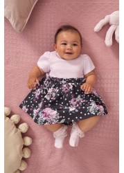 Lipsy Baby Puff Sleeve Dress With Matching Knicker