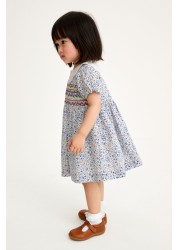 Lace Collar Shirred Cotton Dress (3mths-8yrs)