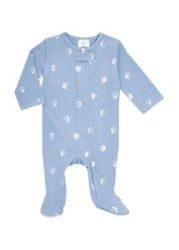 aden + anais Comfort Knit Blue Moon Footie Bodysuit