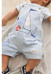 Baby Jersey Dungarees And Bodysuit Set (0mths-2yrs)