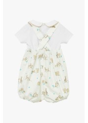 Trotters London Cream Augustus And Friends Little Romper
