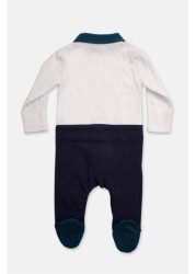 Angel & Rocket Blue Seb Mr Smart Shirt And Tie Babygrow