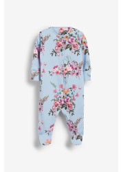 3 Pack Floral Baby Sleepsuits (0-2yrs)