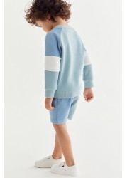 Colourblock Jersey Sweatshirt & Short Set (3mths-7yrs)