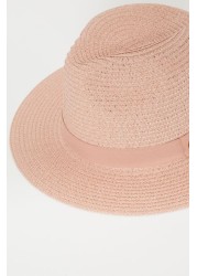 Lipsy Straw Fedora Hat Older