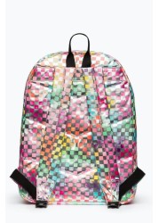 Hype. Unisex Pink Rainbow Check Crest Backpack