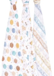 aden + anais Disney Baby Winnie In The Woods Large Cotton Muslin Blankets 3 Pack