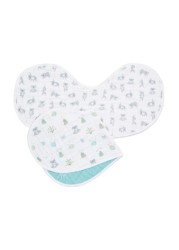 aden + anais White Cotton Muslin Now + Zen Burpy Bibs 2 Pack