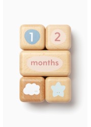 MORI Natural Wooden Sustainable Baby Milestone Blocks