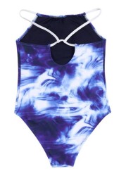 Juicy Couture Blue Marble Print Swimsuit