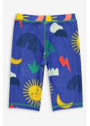 Muddy Puddles Girls Blue UV Protective Long Shorts