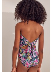 Lipsy Halter Cut Out Back Swimsuit