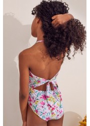 Lipsy Halter Cut Out Back Swimsuit