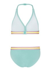 Monsoon Blue Sporty Textured Bikini Set