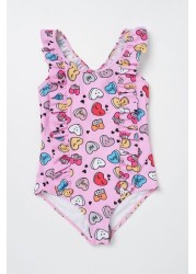 Angel & Rocket Hattie Pink Heart Swimsuit