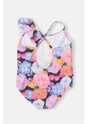 Angel & Rocket Blue Floral Printed Swimsuit