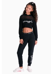 Pineapple Black Script Joggers