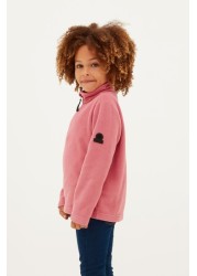 Tog24 Pink Toffolo Kids Zip Neck Fleece