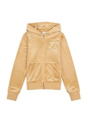 Juicy Couture Brown Velour Zip Through Hoodie