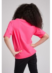 Juicy Couture Pink Boxy Quarter Sleeve T-Shirt