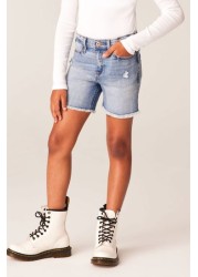 Abercrombie & Fitch Girls Distressed Denim Shorts