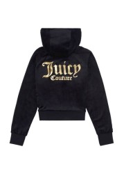 Juicy Couture Black Juicy Velour Raglan Hoodie