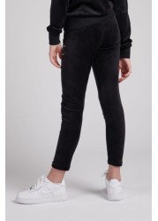 Juicy Couture Black Diamante Velour Leggings