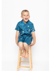 Cyberjammies George Whale Print Sleeveless Shorty Set